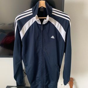 Adidas Athletic Blue Zip-Up Jacket - Vintage
